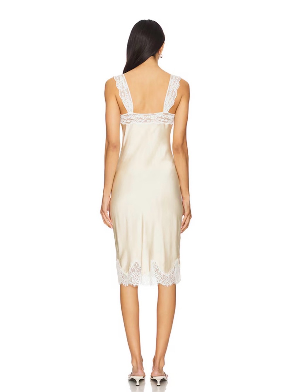 NWT TULAROSA Camille satin lace dress - Picture 4 of 7